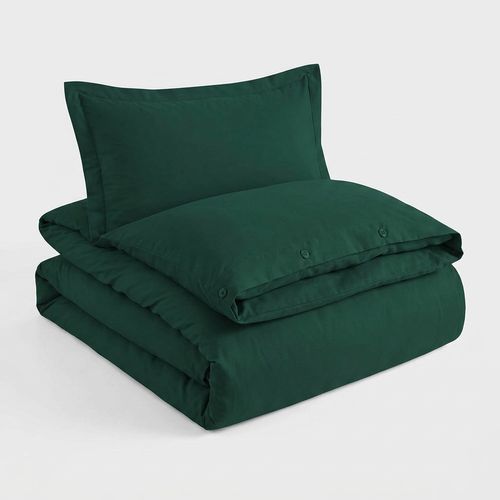 Twin Duvet Cover Set, Emerald Green